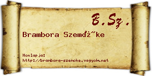 Brambora Szemőke névjegykártya